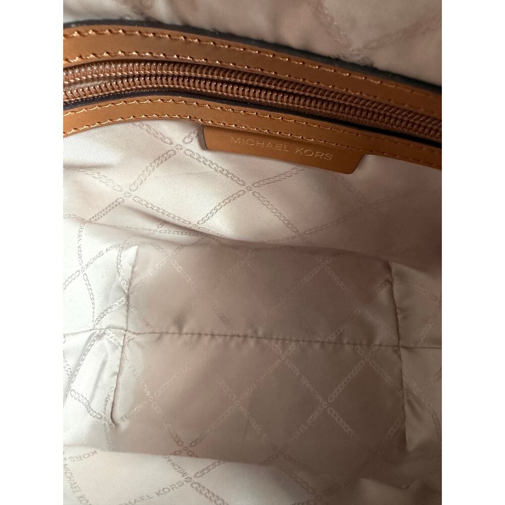 Michael Kors Sullivan Small Logo Top-Zip Tote Bag Logo-print Leather Canvas - Picture 13 of 16